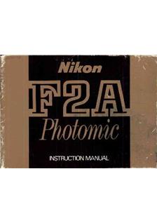 Nikon F 2 A manual. Camera Instructions.